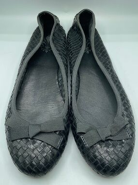 Vero Cuoio black woven ballet flats slip on Size 39